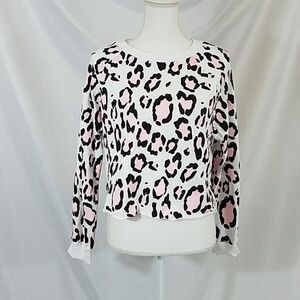 Wildfox Animal Print Sweatshirt L Nwt